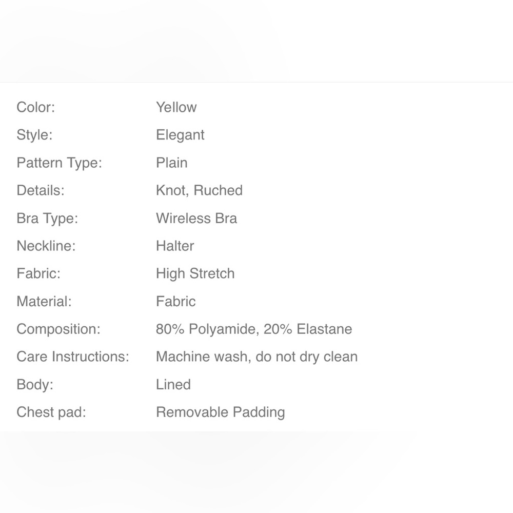 Yellow one piece halter bathers swimsuit - Picture 2 of 10